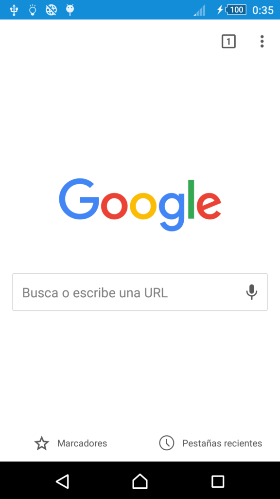 Abrir Google Chrome en Android