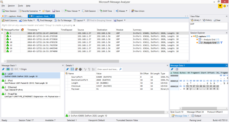 microsoft message analyser