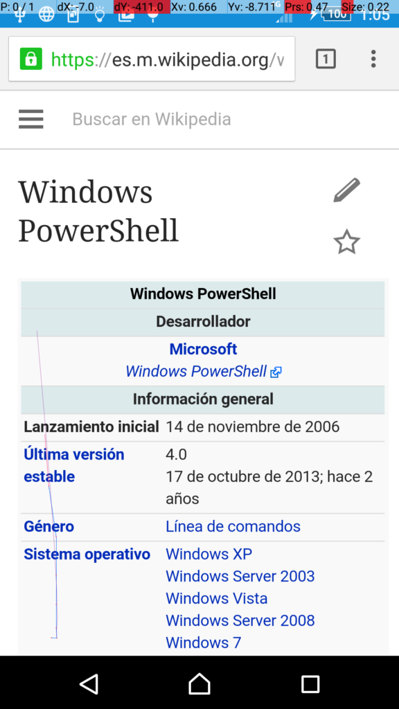 Realizar una búsqueda y pulsar en un enlace con Google Chome en Android mediante ADB a través de PowerShell