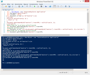 Utilizar funciones en JavaScript con PowerShell (InternetExplorer ...