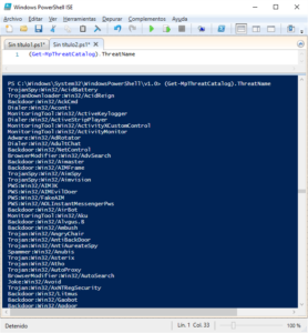 Gets known threats from the definitions catalog | Operating systems ...