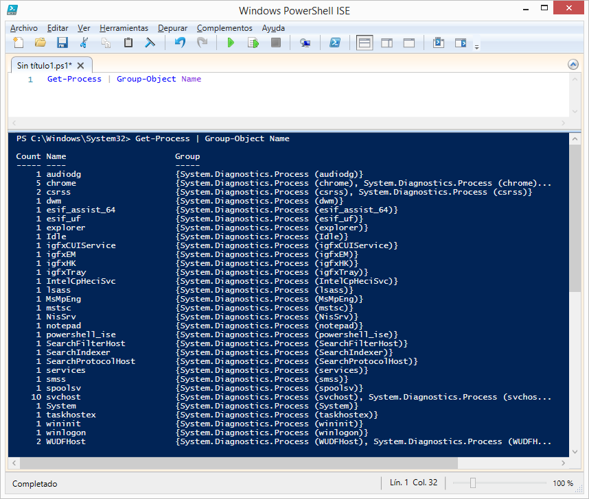 get-process-group-object-name-windows-powershell