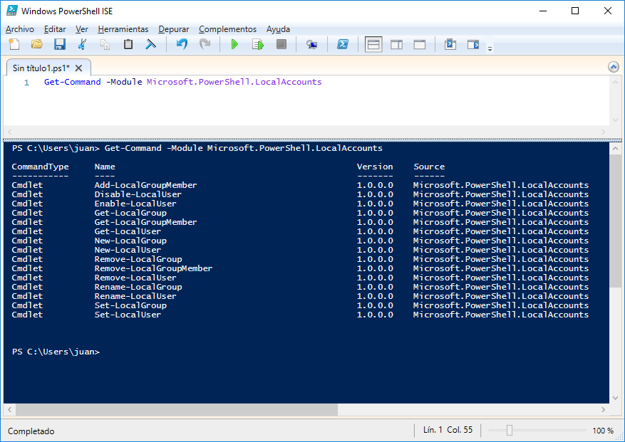 Cmdlets relacionados con la gestión de cuentas locales en Windows 10 ...