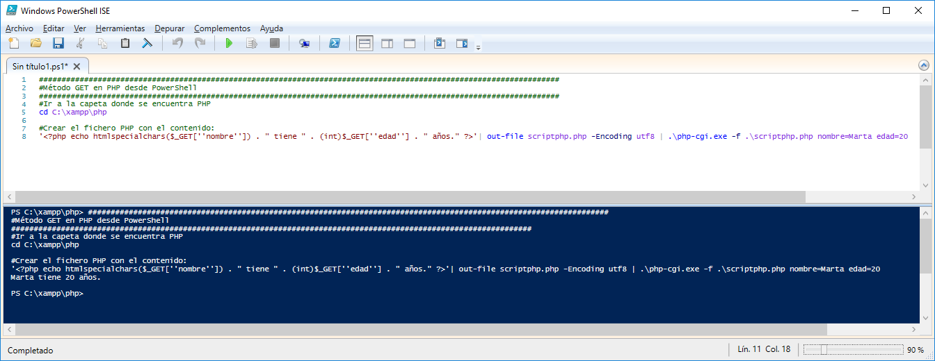 Método GET en PHP desde PowerShell | Operating systems, scripting ...