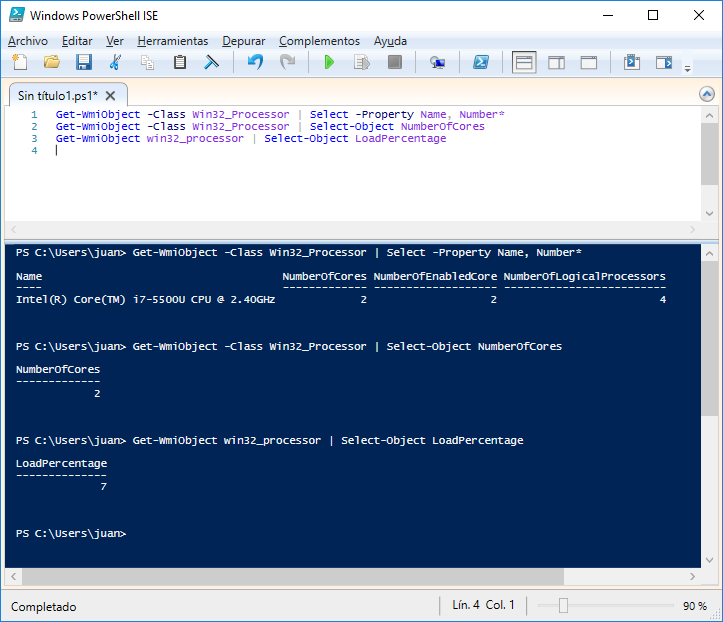 Win32 process. LOADPERCENTAGE. POWERSHELL отсутствуют экземпляры.