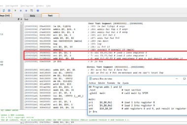 Realizar una suma de dos números en lenguaje ensamblador con QtSpim