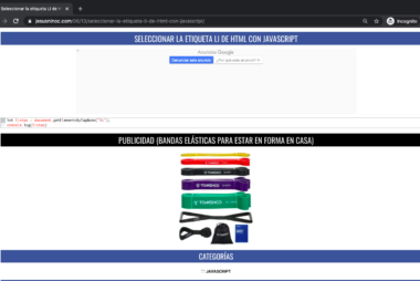 Añadir dentro de una página web un código HTML con publicidad mediante JavaScript