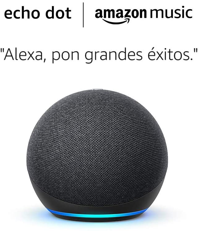 Amazon Echo Dot (4.ª generación) tela de color antracita+ Amazon Music Unlimited (6 meses GRATIS con renovación automática)