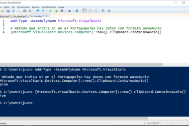 Comprobar si hay un datos en formato de audio en el Portapapeles con Visual Basic desde PowerShell