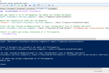 Obtener datos de audio que están en el Portapapeles y almacenarlos en un fichero WAV mediante Visual Basic desde PowerShell