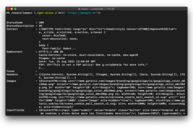 Ejecutar el cmdlet Invoke-WebRequest (enviar una petición HTTP o HTTPS a un servidor web) (ofuscación en PowerShell)