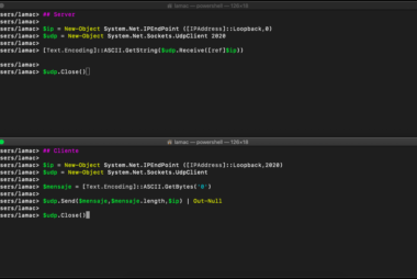 Enviar un mensaje UDP a un ordenador desde PowerShell en macOS (hacerlo de forma simple)