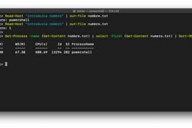 Ejercicios de PowerShell: mostrar un número de procesos por nombre que indica el usuario y ordenarlos por CPU