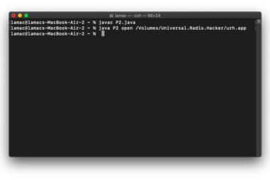 Lanzar un programa en Java mediante ProcessBuilder desde macOS Catalina