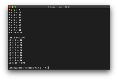 Tablas multiplicar en Python | Operating systems, scripting, PowerShell ...