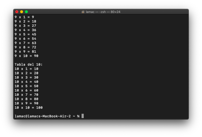 Tablas multiplicar en Python | Operating systems, scripting, PowerShell ...