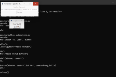 Generador y ejecutor de código Python creado con la inteligencia artificial Gemini