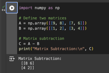 Matrix operations in Python