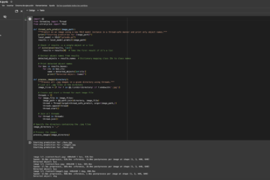 Predicción concurrente de objetos en imágenes usando YOLO y hilos en Python