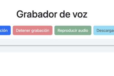 Código en HTML con JavaScript que te permite grabar la voz utilizando la API de Web Audio