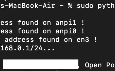 Crear una utilidad de red en Python que escanee y detecte dispositivos en un segmento de red, obtenga sus direcciones IP, direcciones MAC y puertos abiertos