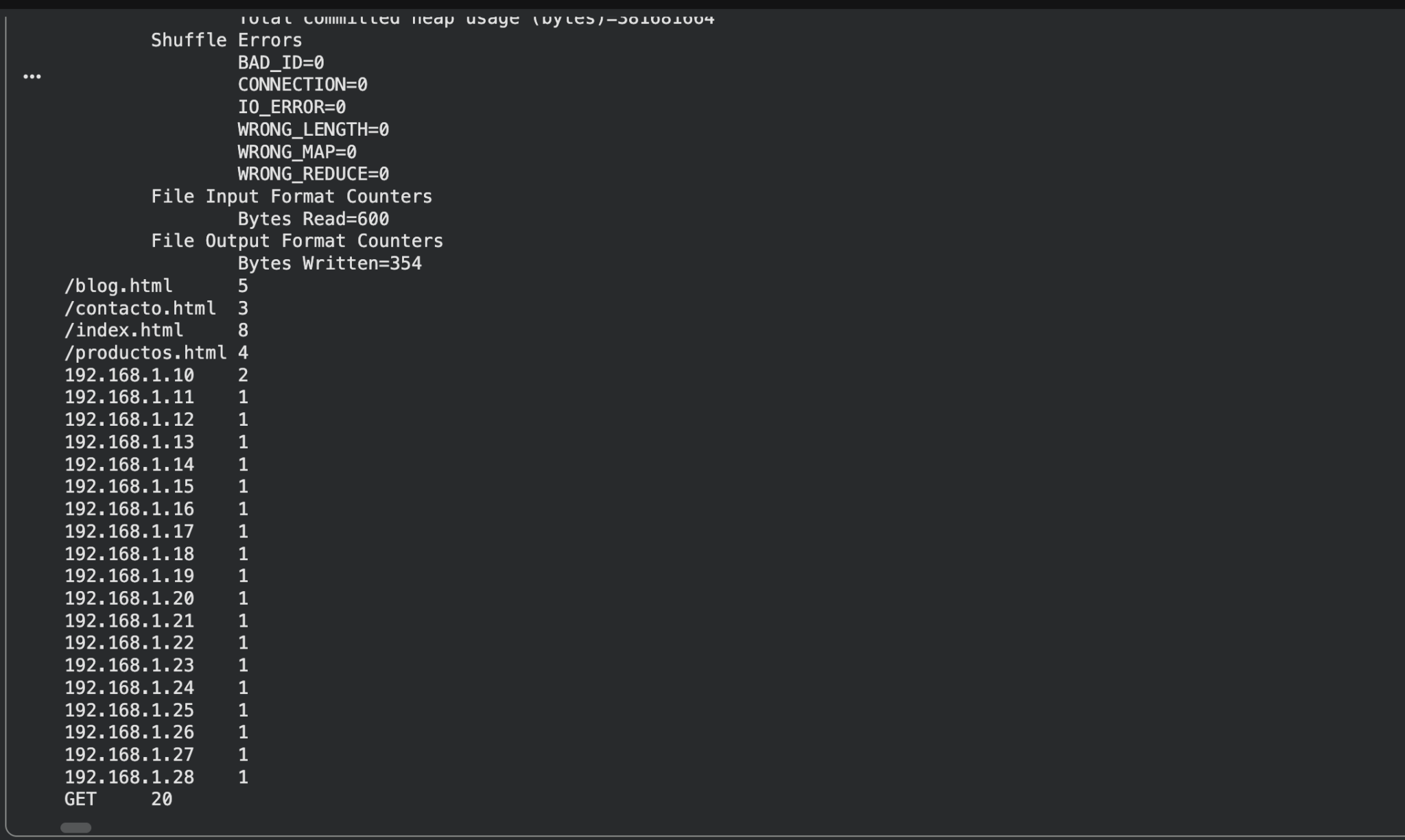 Análisis de registros web mediante MapReduce en Hadoop | Operating ...