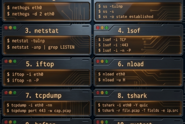 Linux Network Monitoring – Sysadmin Cheatsheet